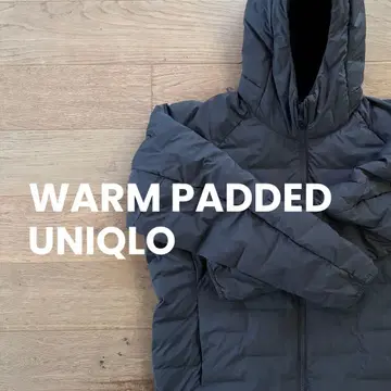 UNIQLO WARM PADDED 퍼프 테크 다운 자켓 L 그레이