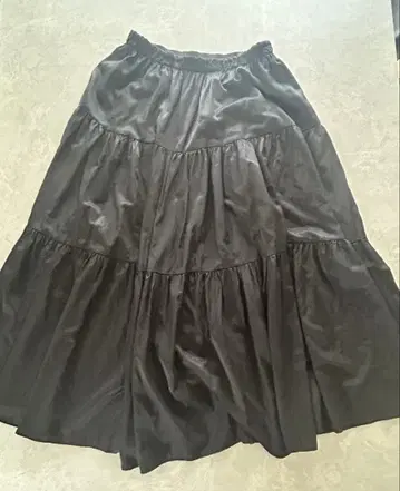 플레어 스커트 블랙 그레이 2색 세트