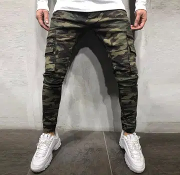 새상품 카고 팬츠 무료배송 조거 팬츠 카모 패턴 카모플라주 워크 팬츠 M