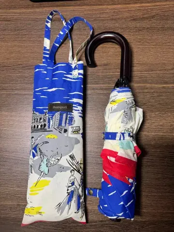 manipuri 아트 프린트 우천 겸용 접이식 우산