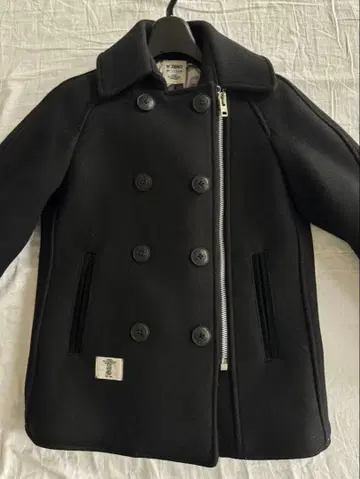 BEDWIN 피 코트 블랙