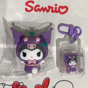 산리오 후르츠 디자인 마그넷 키링 쿠로 2세트