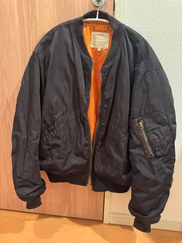 MOUSSY 블랙 MA-1 자켓 F 사이즈