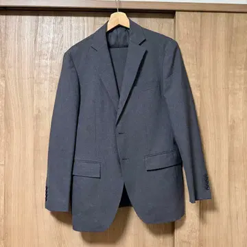 비즈니스 정장 그레이 싱글 브레스