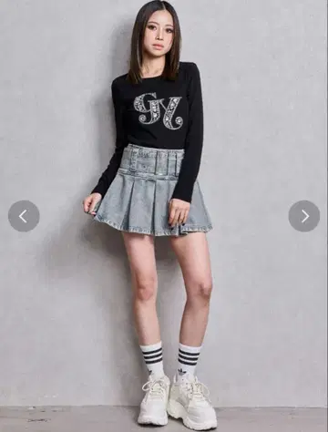 GY bijou 롱 슬리브 상의 블랙