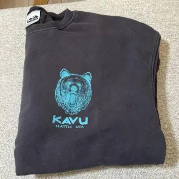 KAVU 다크 그레이 맨투맨/차콜 x 블루 [긴팔]