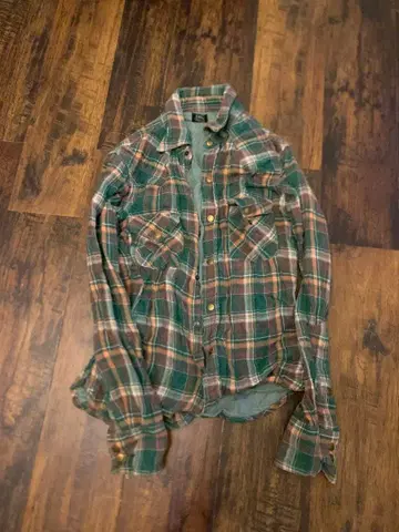 Lee 그린 계열 체크 플란넬 셔츠 기무라 타쿠야