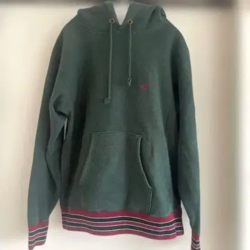 Champion 그린 컬러 후드 부착 후드티