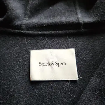 Spick&Span 후드 부착 네이비 롱 코트
