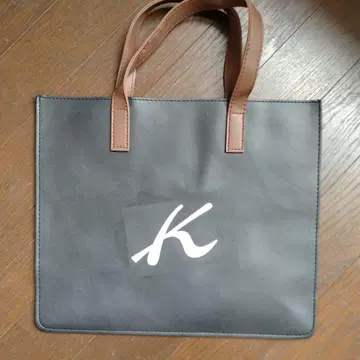 블랙 합성 피혁 토트백