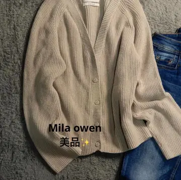 Mila owen 린넨 블렌드 가디건 베이지