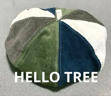베레모 HELLOtree 벨로아 코듀로이 컬러풀 레트로 디자인