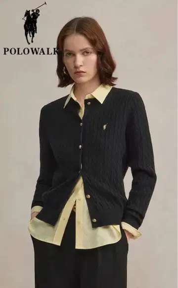 polo walk 케이블 니트 가디건