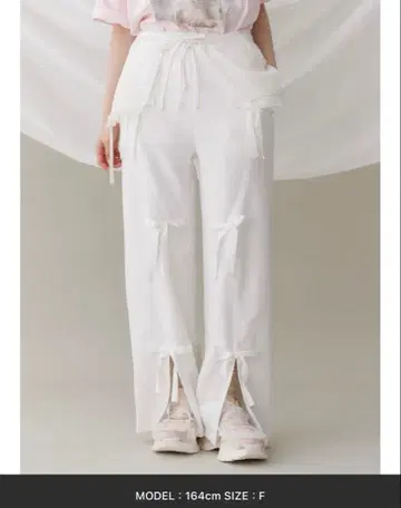 merry jenny Ribbon Ribbon 스웨트 팬츠