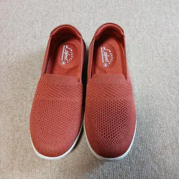 Lafpot 빨간색 메쉬 슬립온