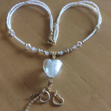 하트형 크리스탈 펜던트 목걸이