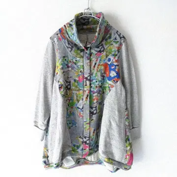 센소유니코 cube cube 올 패턴 풀 집업 후드티 그레이 38