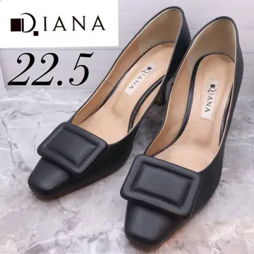 [ 144 ] DIANA 다이애나 펌프스 스퀘어 버클 가죽 블랙 22.5