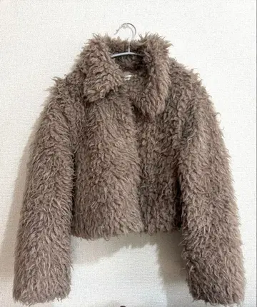 REDYAZEL 보아 자켓 브라운 숏 기장 프리 사이즈