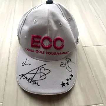 [미사용] 우스이 레이카 씨, 아리무라 치에 씨 친필 사인 골프 모자