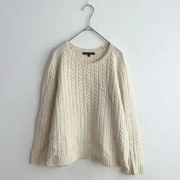 4151 MACPHEE 맥피 울 캐시미어 케이블 스웨터 니트