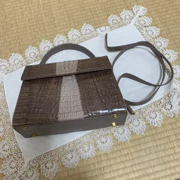브라운 크로커다일풍 숄더백