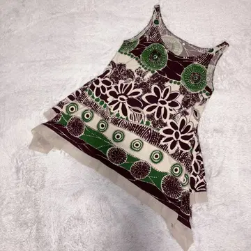 [TOKUKO 1er VOL] 슬리브리스 튜닉 (M) 올 패턴 꽃무늬