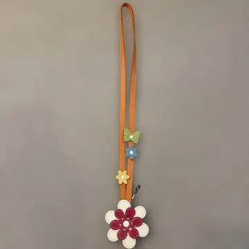 꽃 모티브 키링 오렌지