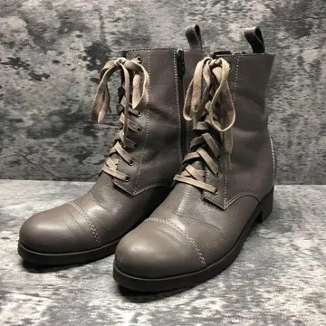 긴자 카네마츠 [ 23 ] 숏부츠 부티 사이드 지퍼 레이스업