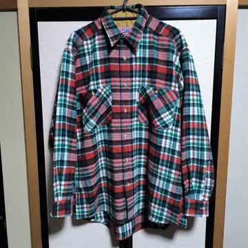 Budweiser 체크 무늬 플란넬 셔츠