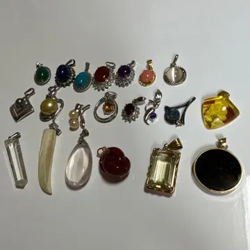 스톤 펜던트 세트 다색