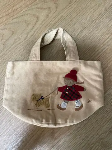 [새상품] familiar 체크 무늬 미니 토트백