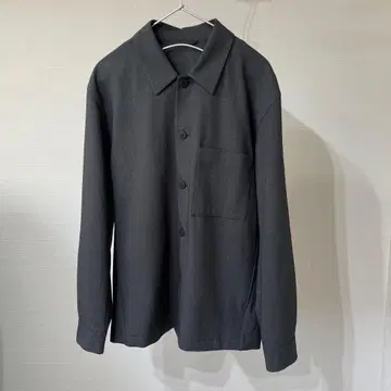 유니클로 UNIQLO 새상품급 감동 셔츠 자켓 무지 M 그레이