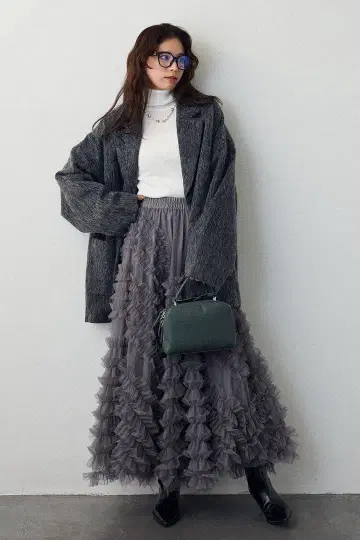 신상 Frene 새상품 수플레 아지메 샤샤 스커트