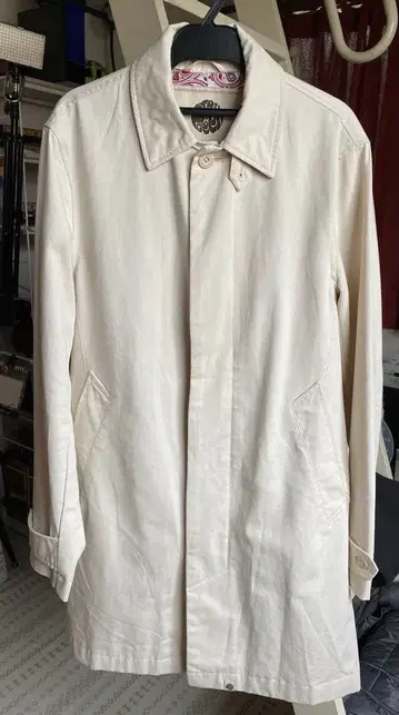 프리티 그린 아이보리 커버올 XS