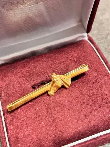 1223-16 생전 정리 말 우마 넥타이핀 골드 프랑스제