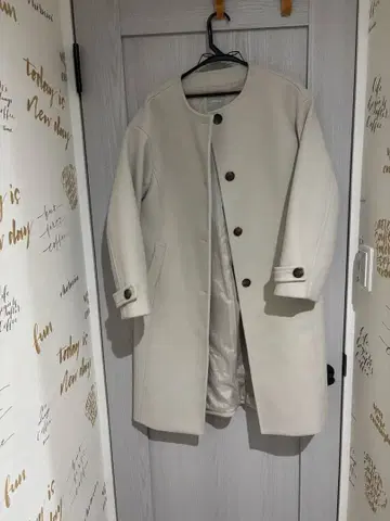 LEPSIM 노카라 코트 L 사이즈 아이보리