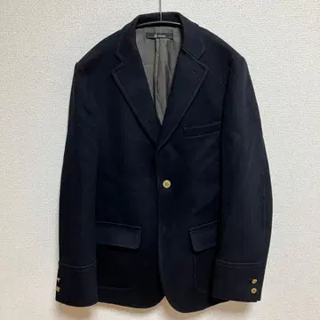 존블 네이비 새틴 트래디셔널 울 블레이저 12382 일본제