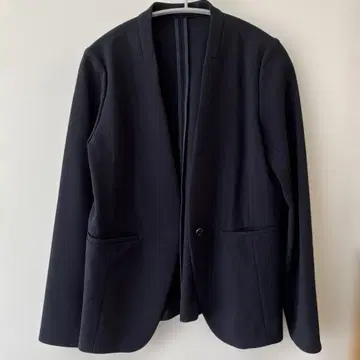 소쥬 울 라이크 노카라 자켓 네이비 M