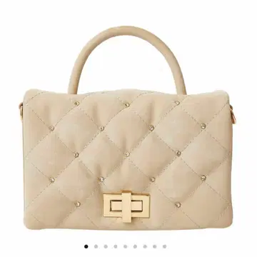 베이지 퀼팅 숄더백