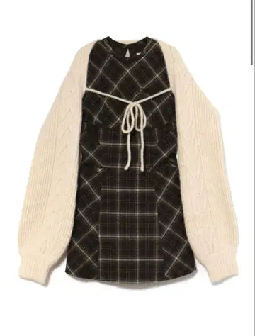 andmary 미미 체크 세트 미니 원피스