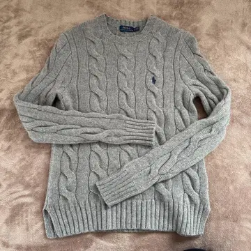 랄프 로렌 캐시미어 혼방 스웨터 차콜 그레이 XS 사이즈