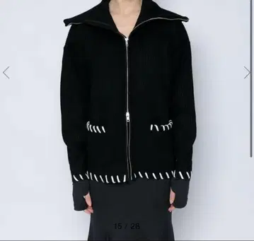 멜트 더 레이디 스티치 집 니트 재킷