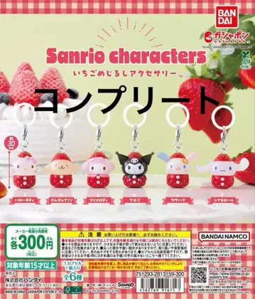 산리오 캐릭터 딸기 메지루시 액세서리 컴플리트
