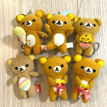 리락쿠마 마스코트 키체인 6개 세트 헤이세이 레트로 sweets