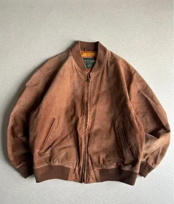 90s 레더 봄버 자켓 / 짧은 기장 가죽 자켓