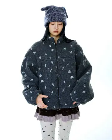 COYSEIO PETAL REVERSIBLE FLEECE JACKET