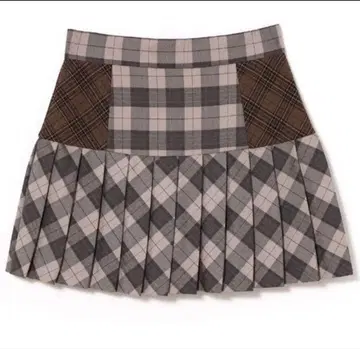 andmary Coco 체크 플리츠 스커트