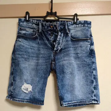 데님 숏팬츠 데미지 가공 덴함 30