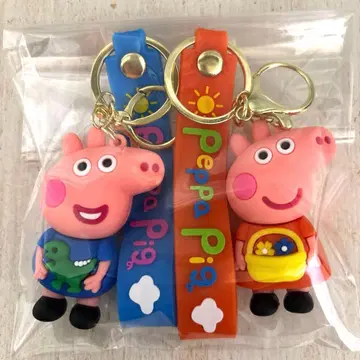 페파 피그 실리콘 키링 2개 세트 페파피그 스쿨백